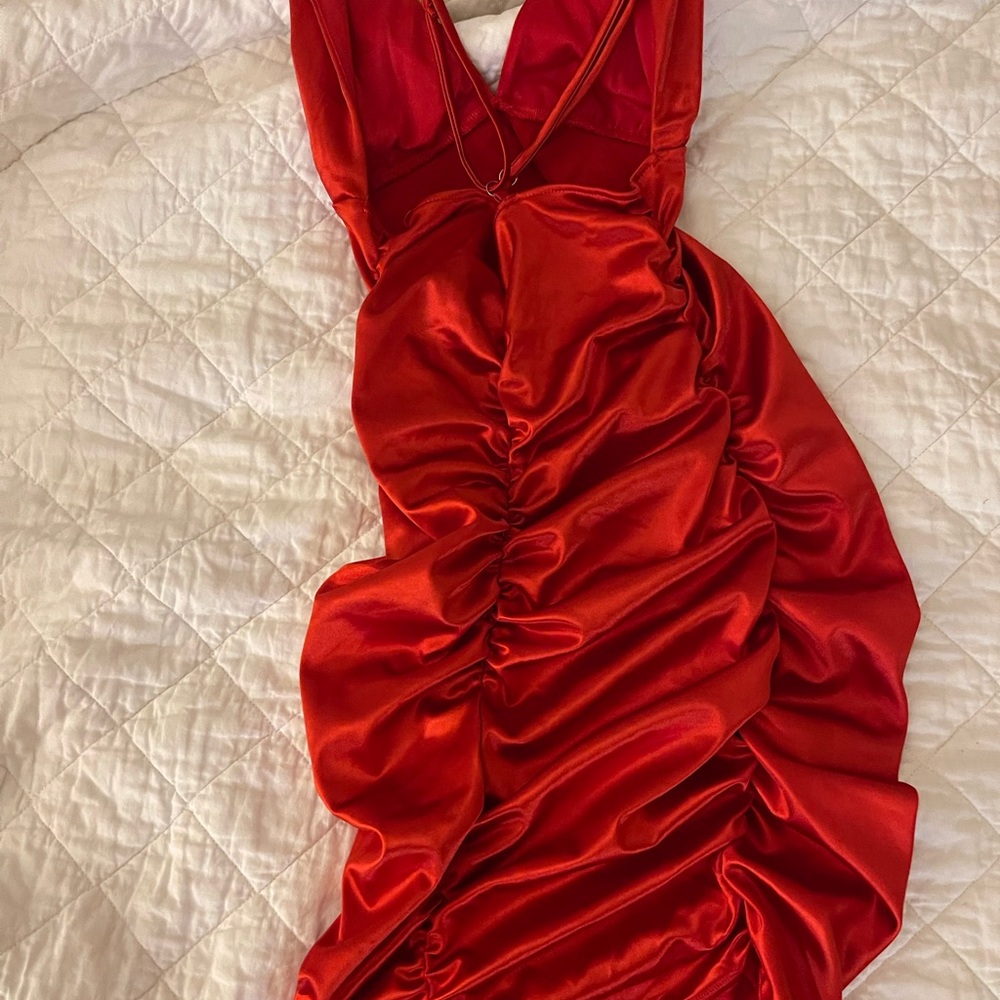 Small red cocktail dress